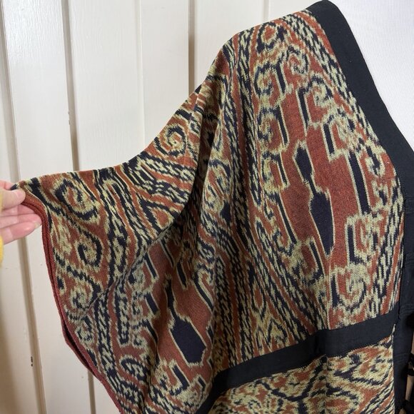 Lotustraders OS Handmade 100% Cotton V Neck Tribal Woven Duster Kaftan Unique - Picture 4 of 7